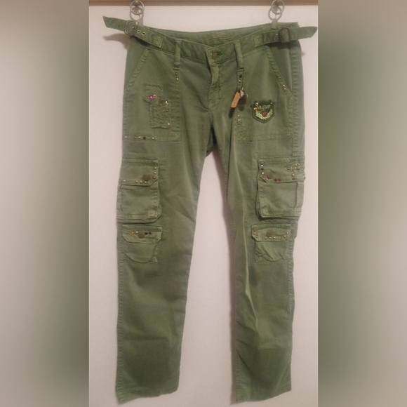 Robin's Jean Embellished Military Cargo Style pants - Picture 2 of 16